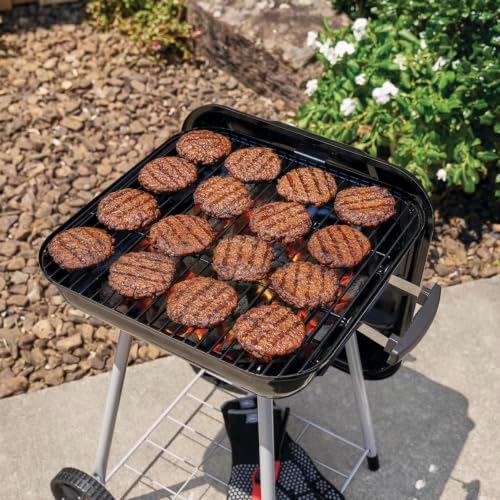 17.5 Inch Portable Charcoal Grill with Removable Ash Catcher, Durable Wheels, and Side Dampers for Effortless Cleanup - Image 5