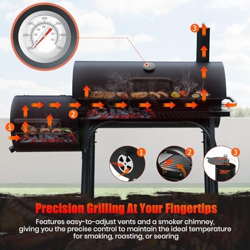 Charcoal Grill Offset Smoker: Charcoal Barbecue Grills - Image 6