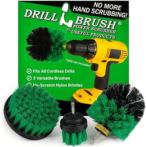 Drillbrush Green Kitchen Drill Brush Set for Oven, Air Fryer & Cabinets by Drillbrush