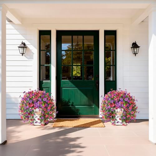 ZFProcess Artificial Hanging Flowers for Outdoors Spring Summer Decoration - Image 3
