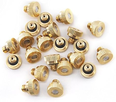 Brass Misting Nozzles for Outdoor Cooling System 22 pcs,0.012" Orifice (0.3 mm) 10/24 UNC by Aootech - Image 4