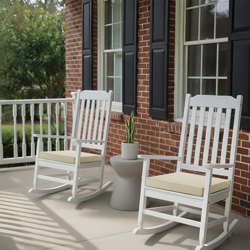 Outdoor Chair Cushions, Set of 6, 18.5 x 16 Inch, Beige - Image 2