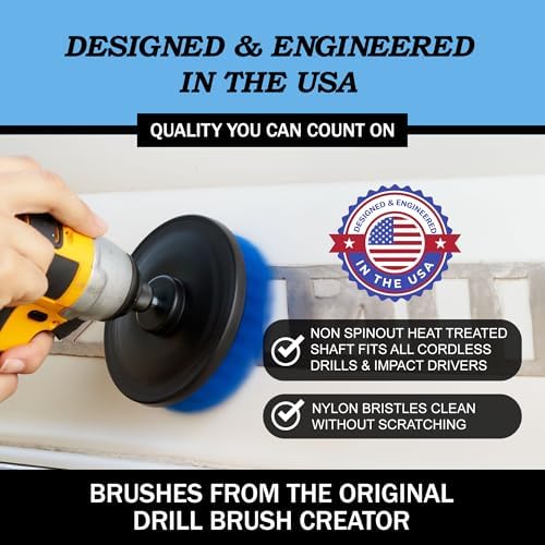 Drillbrush Boat Cleaning Brush Kit - Motorized Hull Power Scrubber Set - Image 3
