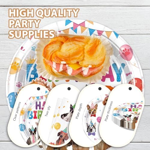 96Pcs Dog Birthday Party Decorations for Boys Girls, Serves 24 - Image 6