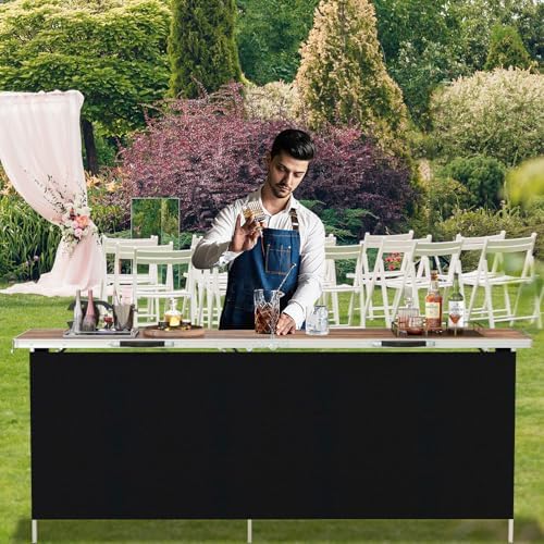 COSTWAY 81" Folding Picnic Table, Portable Bar Table with Carry Bag - Image 2