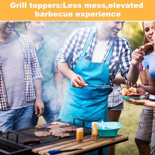 Grill Toppers Set of 10,16x12 Inch Disposable Grill Topper,Non-Stick Aluminum Mats for Outdoor Grills, Easy to Clean - Image 6