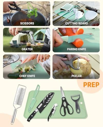 Gaialoop Camping Utensil Set, Camping Cooking Utensils & Kitchen Tools - Image 3