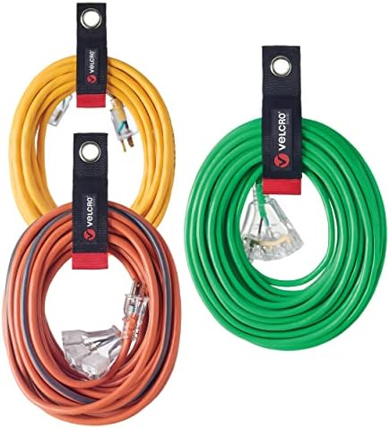 VELCRO Brand Easy Hang Extension Cord Holder Straps Variety Pack, Black by VELCROBrand