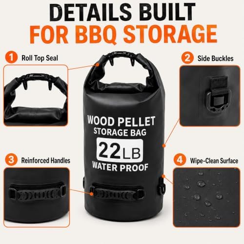 Wood Pellet Storage Containers 2 Pack 22LB Waterproof Pellet Storage Bag - Image 5
