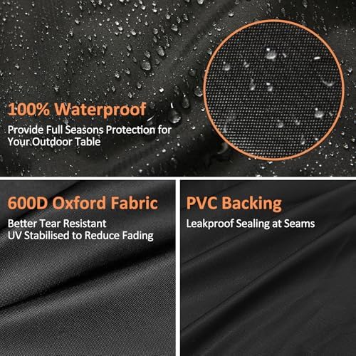 Grill Cover for Char-Griller Portable Charcoal Grill and Side Fire Box 22422 72424 E82424 924240, Replacement for Char-Griller 2455 Side Fire Box Grill Cover, 600D Waterproof Windproof UV Resistant - Image 5