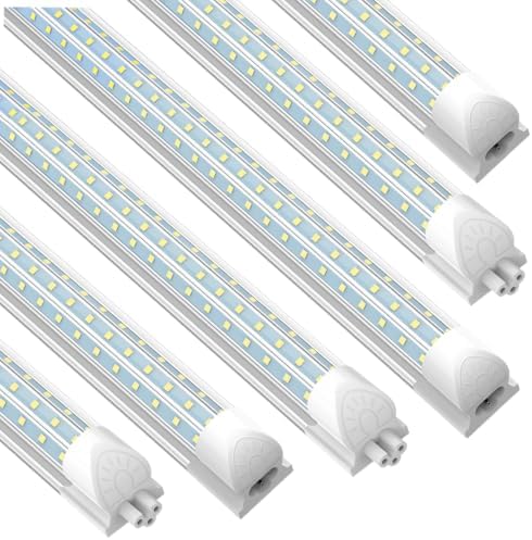 SHOPLED (6 Pack) 4FT LED Shop Light, 50W D-Shape 7500LM Super Bright, 6000K by SHOPLED