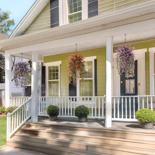 INQCMY Artificial Fake Hanging Flowers Plants for Outdoor Fall Decoration - Image 6
