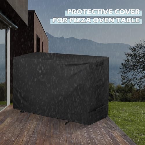 Pizza Oven Table Cover for BBQMall Pizza Oven Table Cart, Outdoor Grill Cart Cover for GRILL FORCE Pizza Oven Stand/Pizza Topping Station - Image 6