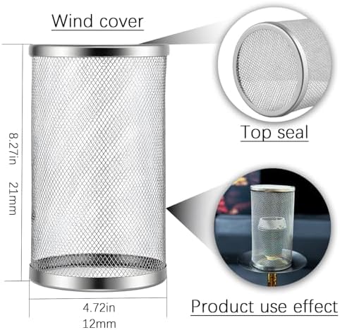 Portable Hookah Charcoal Basket with Coal Tongs - Metal Storage Container & Holder for Shisha Accessories (Wind Cover) - Image 5