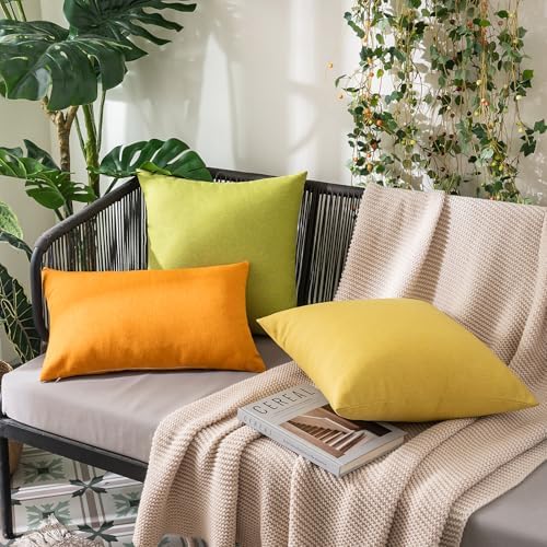 MIULEE Decorative Outdoor Pillow Covers Fall Lumbar 12x20 Pumpkin Orange - Image 5
