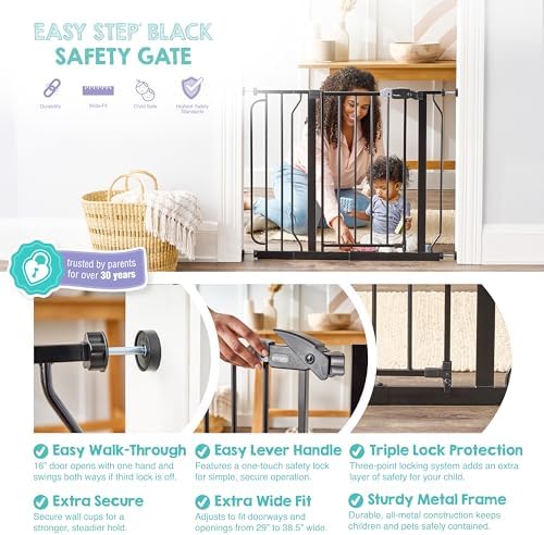 Regalo Safety 29"-38.5" Easy Step Baby Gate, Bottom of Stairs & Doorways - Image 4