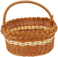 ABOOFAN Imitation Rattan Woven Storage Basket for Outdoor Picnics Multi Function Household Organizer Portable Design for Snacks Fruits and Decorative Use by ABOOFAN