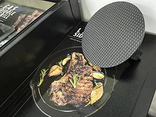 Firsgrill Burger Press 7.08" Round,Heavy-Duty Cast Iron Smash Burger Press Meat Steak With Wood Handle for Blackstone Camp chef Pitboss Weber Griddle Grills(Round) - Image 5