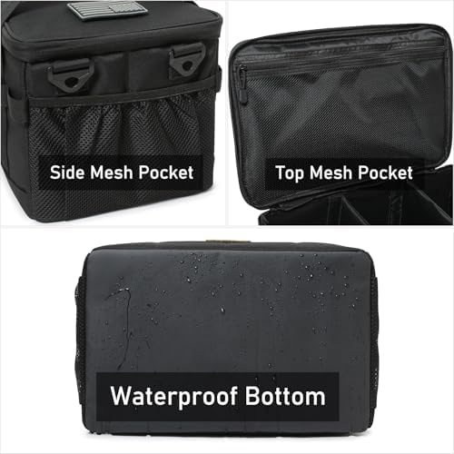 Tactical Camping Storage Bag 18L Utility Tote Bag Camp Kitchen and Trunk Organizer (Black) - Image 4