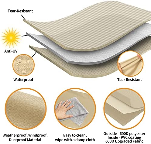 NEXCOVER 50 Inch Waterproof Grill Cover, Outdoor Heavy Duty 600D BBQ Cover, Fade & Weather Resistant Upgraded Material, Barbecue Cover for Weber, Brinkmann, Char Broil, Holland. - Image 3