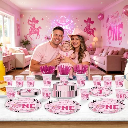 168Pcs Disco Cowgirl 1st Birthday Party Decorations for Cowgirls Serves 24 - Image 5