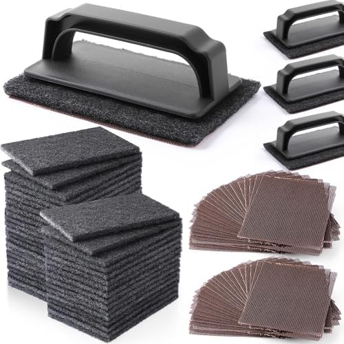 Reallnaive 124 Pcs Griddle Cleaning Kit for Flat Top Grill,Black by Reallnaive