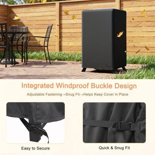 NetttyPro Electric Smoker Cover 40 inch for Outside, 28" W x 23" D x 43" H - Image 4