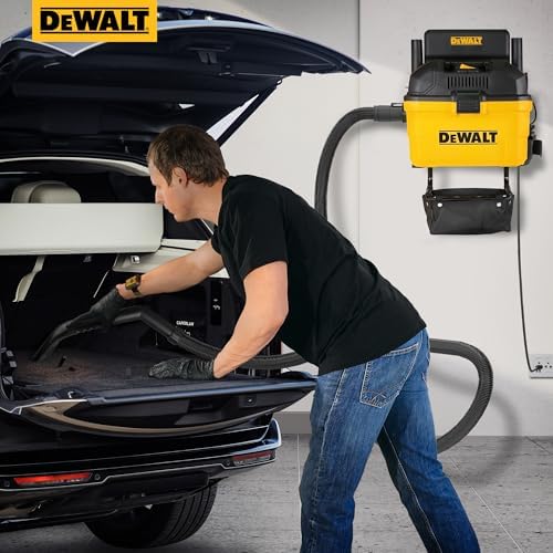DEWALT Portable 6 Gallon 5 Horsepower Wall-Mounted Garage Wet Dry Vacuum Cleaner DXV06G - Image 6