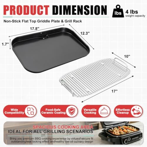 Griddle Plate for Ninja Pro Connect XL, Woodfire XL OG900 Rack Accessories - Image 3