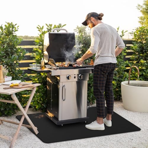 Under Grill Mat for Outdoor Grill, 24 x 42inch Double-Sided Fireproof Grill Pad,Perfect for Outdoor Barbecue Spots,Fireproof, Waterproof, and Oilproof BBQ Protector for Decks and Patios - Image 4