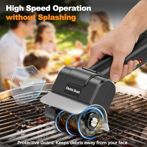 Electric Grill Brush with Dual Safety Lock, Ideal Gift for Men Dad Husband - Image 3