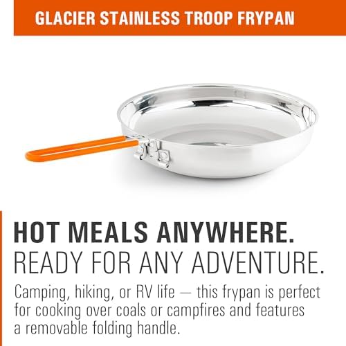GSI Outdoors Stainless Troop Frypan for Camping and Outdoor Cooking - Image 2