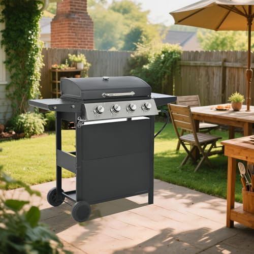 Endark 4-burner | 34,000 BTU all-purpose cast iron bbq grill | Perfect for outdoor cooking, garden, poolside, tailgating and hiking | great for roasting, searing, kebabs - Image 6