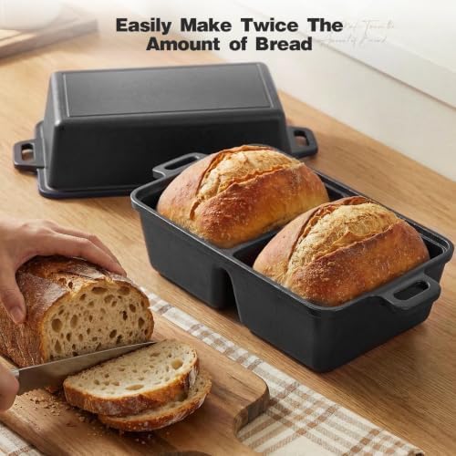 Double Dutch Oven for Sourdough Bread Baking, Enameled Cast Iron Dutch Oven - Image 2
