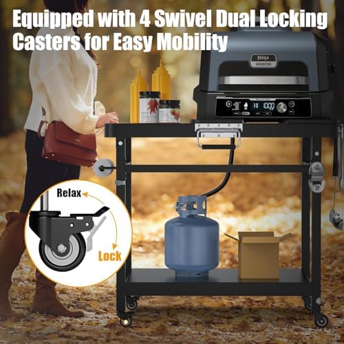 Foldable Cart for Ninja Woodfire Grill Stand OG700/OG800/OG900/OG321/OO101 - Image 6