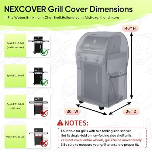 NEXCOVER Heavy Duty BBQ Grill Cover - 30 Inch, Waterproof, Fade Resistant, Rip Resistant for Weber, Brinkmann, Char Broil, Holland, Jenn Air - Image 2