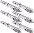 HINMAY Mini Stainless Steel Food Tongs with Silding Rings 7-Inch, Set of 6 by HINMAY