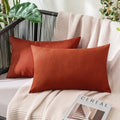 MIULEE Decorative Outdoor Pillow Covers Fall Lumbar 12x20 Burnt Orange by MIULEE