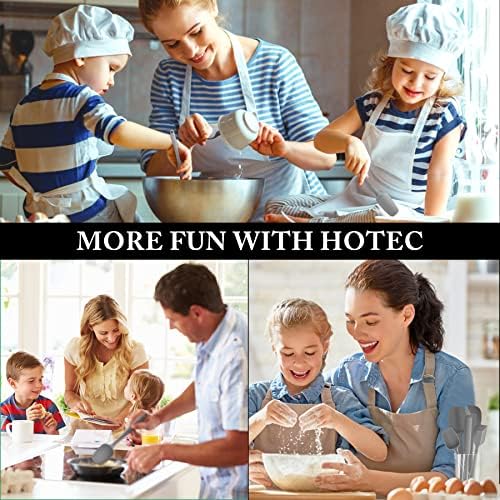 HOTEC BPA-Free Silicone Rubber Spatula Set, Grey, Set of 5 - Image 7