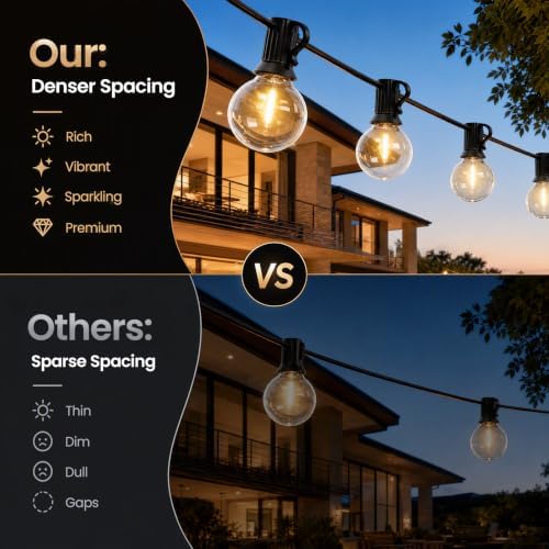 RTTY 200 FT Outdoor String Lights Waterproof, Outside Patio Light 104 Bulbs - Image 4