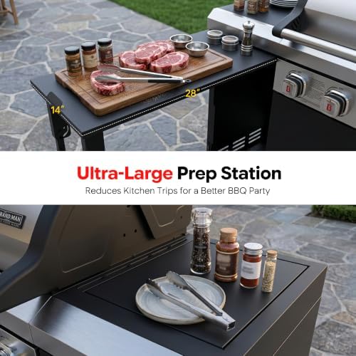Brand-Man Propane Gas Grill Island Outdoor Kitchen & Storage Cabinets - Image 5
