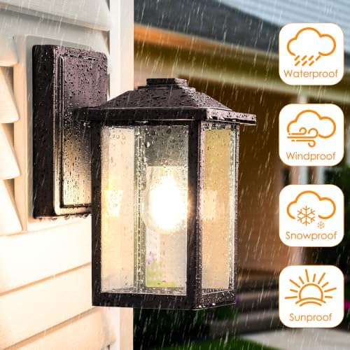 MATAMEYE Outdoor Wall Light Fixture, Exterior Waterproof Porch Lighting - Image 3