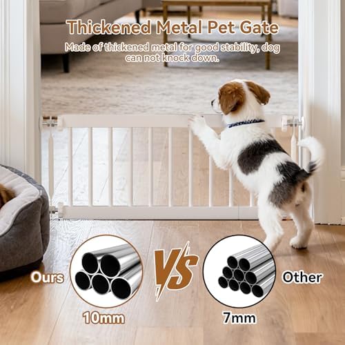 Short Dog Gate,18"-45" Adjustable Extra Wide Metal Short Dog Gate to Step Over, 13" Tall Small Pet Gate with 3 Extension Kits - Image 5
