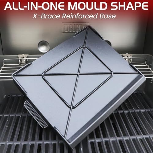 Cast Iron Griddle for Gas Grill Stove Top Plate Universal Flat Griddle Insert Stovetop Skillet Charcoal Electric Range Oven Large Cooking Pan Replacement Outdoor Camp Camping Part 23" x 16" - Image 4