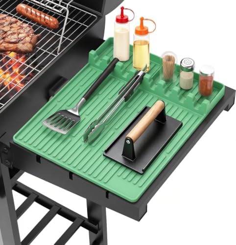 Silicone Grill Mat for Blackstone Griddle Accessories, 8-Slot Tool Mat by Uozuke