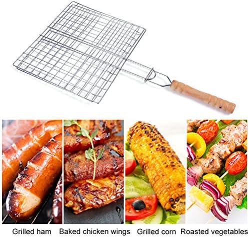 1Pcs Portable BBQ Grill Basket Long with Long Handle - Image 2