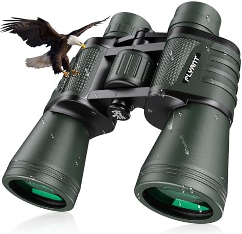 20x50 High Powered Binoculars for Adults, Waterproof Binoculars with Low Light Vision for Bird Watching Hunting Camping Travel Cruise Hiking Sports Stargazing, Gifts for Men Dad by FLYANT