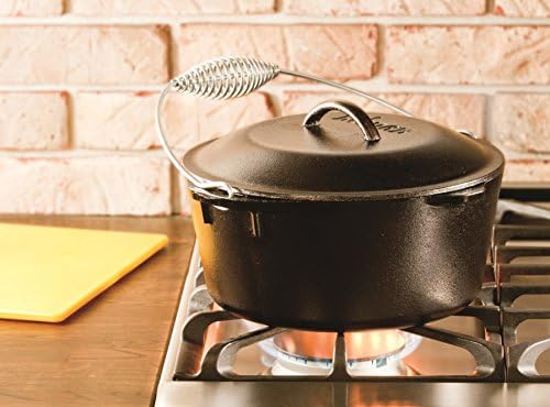 Lodge Pre-Seasoned Cast Iron Dutch Oven with Bail Handle, 5 Quart - Image 3
