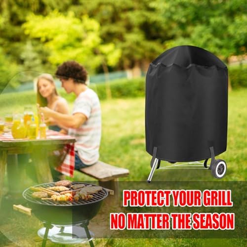 Grill Cover, 22 inch BBQ Gas Grill Cover Waterproof Weather Resistant, UV and Fade Resistant, UV Resistant Materia for Weber Char-Broil Nexgrill Grills and More - Image 6