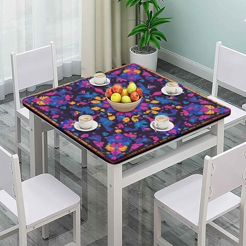 Outdoor Table Cloths with Elastic, Mandala Madness Pattern Printed on Fade Resistant Outdoor Prep Table Cover, Use for Kitchen Balcony Cafe Dining, Fit for 48" x 48" Square Tables - Image 2